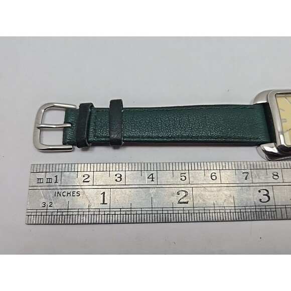 Furla Steel Collection Country Chic Square Watch Small Seconds Green New Battery main image 5